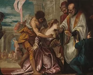 Killer Gallery: The Martyrdom and Last Communion of Saint Lucy, c. 1585 / 1586. Creator: Paolo Veronese