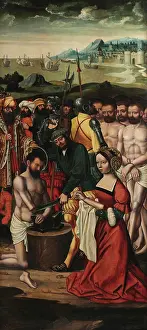 The Martyrdom of Saint Adrian, c1530. Creator: Lombard, Lambert (1505-1566)