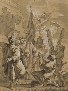St Andrew Prints: Martyrdom of Saint Andrew, 18th century. Creator: Francesco Fontebasso