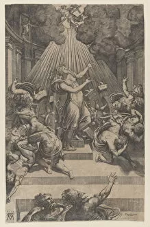 Santa Gallery: The Martyrdom of Saint Catherine, 1563. Creator: Mario Cartaro
