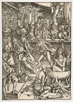 Torturer Gallery: The Martyrdom of Saint John, from The Apocalypse, Latin Edition 1511, ca. 1496