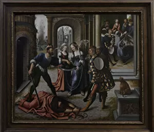Roman Soldier Gallery: The Martyrdom of Saint John the Baptist, ca 1514. Creator: Orley, Bernaert, van (1488-1541)