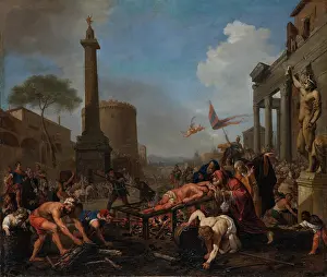 Cookery Prints: The Martyrdom of Saint Lawrence, 1647. Creator: Bartholomeus Breenbergh