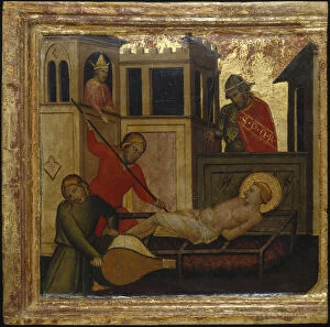 Christian Martyr Collection: The Martyrdom of Saint Lawrence. Scenes from the Life of Saint Lawrence, predella, ca 1412