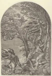 Da Cadore Prints: The Martyrdom of Saint Peter, ca. 1560. Creator: Martino Rota