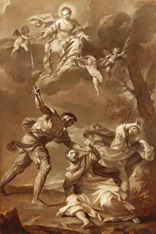 Verona Prints: Martyrdom of Saint Peter Martyr, c1727. Creator: Felice Torelli