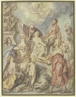 Jakob Jordaens Prints: Martyrdom of Saint Quirinus of Malmedy, before 1673. Creator: Jacob Jordaens I