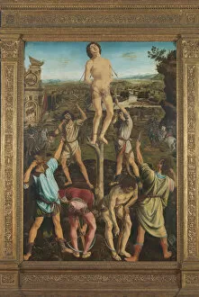 Christian Saint Collection: The Martyrdom of Saint Sebastian, 1475. Artist: Pollaiuolo, Antonio (ca 1431-1498)