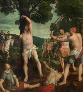 Bows And Arrows Prints: Martyrdom of Saint Sebastian, 1575. Creator: Michiel Coxie