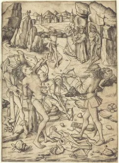 Saint Sebastien Prints: Martyrdom of Saint Sebastian, c. 1450/1460. Creator: Master ES