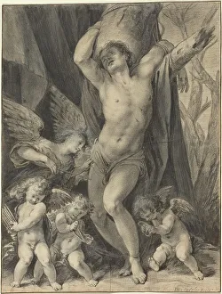 Gillis Sadeler Ii Prints: The Martyrdom of Saint Sebastian, c. 1620. Creator: Aegidius Sadeler II
