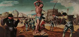 Sebastian Prints: The Martyrdom of Saint Sebastian. Creator: Lopes, Gregorio (c. 1490-1550)
