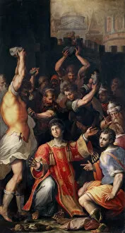 Deacon Collection: The Martyrdom of Saint Stephen, 1571. Creator: Vasari, Giorgio (1511-1574)