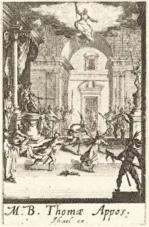 Saint Thomas Collection: The Martyrdom of Saint Thomas, c. 1634 / 1635. Creator: Jacques Callot
