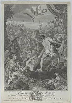 Slaughter Collection: The martyrdom of Saint Vitalis of Milan, who is being buried alive, 1776