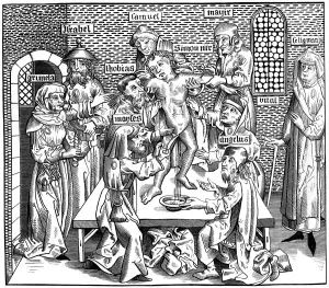 The martyrdom of Simon of Trent, 1493 (1849).Artist: Pierre Wolgmuth The martyrdom of Simon of Trent, 1493 (1849).Artist: Pierre Wolgmuth