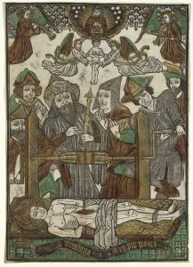 The Martyrdom of St. Erasmus, c. 1480. Creator: Master of the Bergwolken (German)