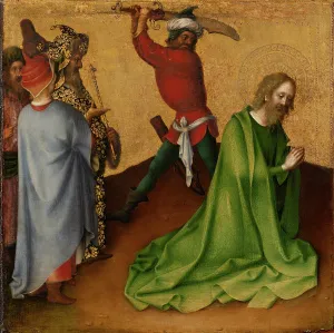 Decapitation Prints: Martyrdom of St James the Elder, after 1435. Creator: Stephan Lochner