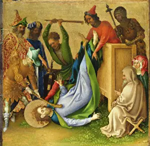 Punishment Prints: Martyrdom of St James the Younger, after 1435. Creator: Stephan Lochner