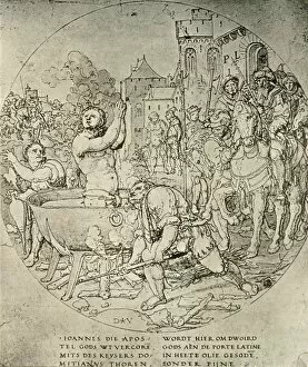 Bathtub Collection: The Martyrdom of St John the Evangelist, c17th century, (1908). Creator: Unknown