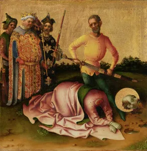 Decapitation Prints: Martyrdom of St Paul, after 1435. Creator: Stephan Lochner