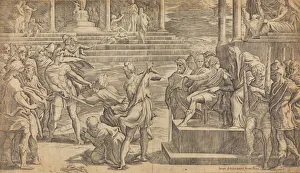 Gian Jacopo Caraglio Prints: The Martyrdom of St. Peter and St. Paul, ca. 1527. Creator: Giovanni Jacopo Caraglio