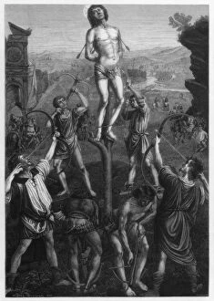 Antonio Del Pollaiuolo Gallery: Martyrdom of St Sebastian, 1473-1475 (1870). Artist: Hotelin