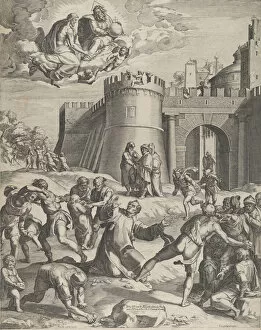 Cornelis Cort Gallery: The Martyrdom of St Stephen, 1576. Creator: Cornelis Cort