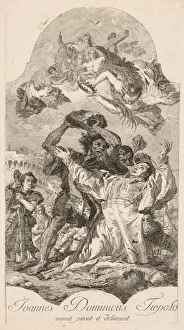 1727 1804 Prints: Martyrdom of St. Stephen. Creator: Giovanni Domenico Tiepolo (Italian, 1727-1804)