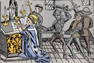 Caxton Collection: Martyrdom of St. Thomas of Canterbury, c1484. Artist: William Caxton