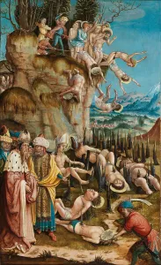 South German Master 16th Century Prints: The Martyrdom of the Ten Thousand, c. 1520. Creator: South German master (16th century)