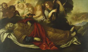 Catherine St Prints: The Martyred St. Catherine of Alexandria with Angels, 1625-1650. Creator: Unknown