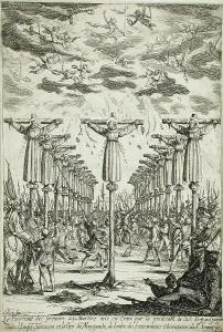 Martyrs Prints: The Martyrs of Japan, 1628. Creator: Jacques Callot