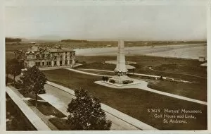 Martyrs Monument, Golf House and Links, St. Andrews, c1900