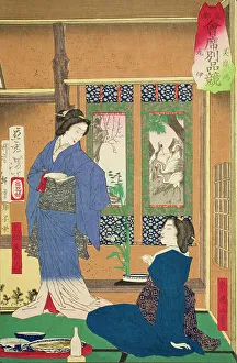 The Marui Restaurant at Reiganjima, 1878. Creator: Tsukioka Yoshitoshi
