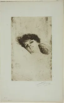 Etching On Off White Laid Paper Prints: Mary, 1884. Creator: Anders Leonard Zorn
