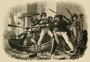Wilson Prints: Mary Anne Talbot Resisting A Press Gang, 1822. Creator: J Chapman