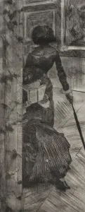 Edgar Degas French Prints: Mary Cassatt at the Louvre: The Paintings Gallery, 1879-1880. Creator: Edgar Degas (French