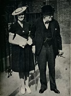 Bowler Hat Collection: Mary Churchill and Her Father, c1945. Creator: Unknown