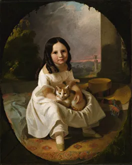 John F Prints: Mary Elizabeth Francis, the Artists Daughter, ca. 1840. Creator: John F. Francis