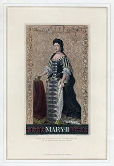 Mary II, Queen of England, Scotland and Ireland.Artist: R Anderson Mary II, Queen of England, Scotland and Ireland.Artist: R Anderson
