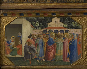 Mary and Joseph (The Annunciation retable with 5 Predella scenes), 1430-1432