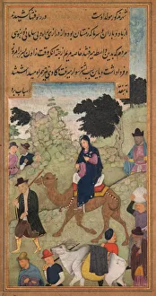 Northern India Prints: Mary and Joseph travel to Bethlehem, from a Mir at al-quds of Father Jerome Xavier