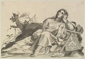 St Mary Magdalene Gallery: Mary Magdalen Meditating. Creator: Claude Mellan