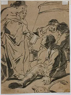 Saint Magdalene Prints: Mary Magdalen at the Tomb of Christ, 17th century. Creator: Leonard Bramer