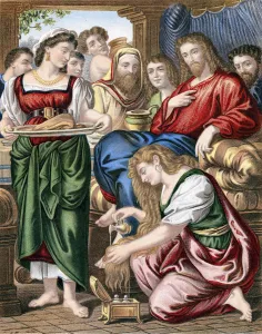 Mary Magdalene anointing the feet of Jesus, c1860