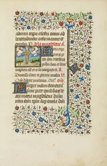Mary Magdelene Prints: Mary Magdalene Borne Aloft to Heaven by Angels; Book of Hours