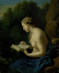 Magdalene Prints: Mary Magdalene in the Desert, 1720. Creator: Adriaen van der Werff