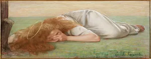 Mary Magdalene at the foot of the cross, 1897. Creator: Longoni, Emilio (1859-1932)