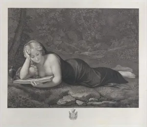 Lotion Prints: Mary Magdalene in penitence in the desert, ca. 1810. Creator: Giuseppe Longhi
